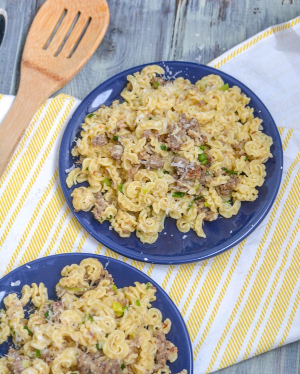 Simple Sausage & Parmesan Pasta Skillet