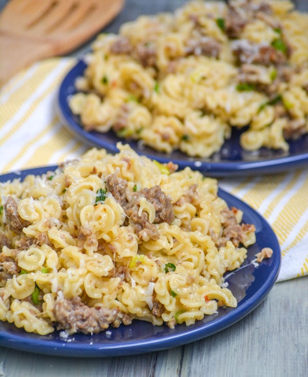 Simple Sausage & Parmesan Pasta Skillet