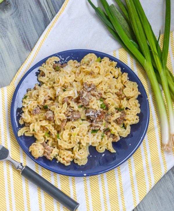 Simple Sausage & Parmesan Pasta Skillet