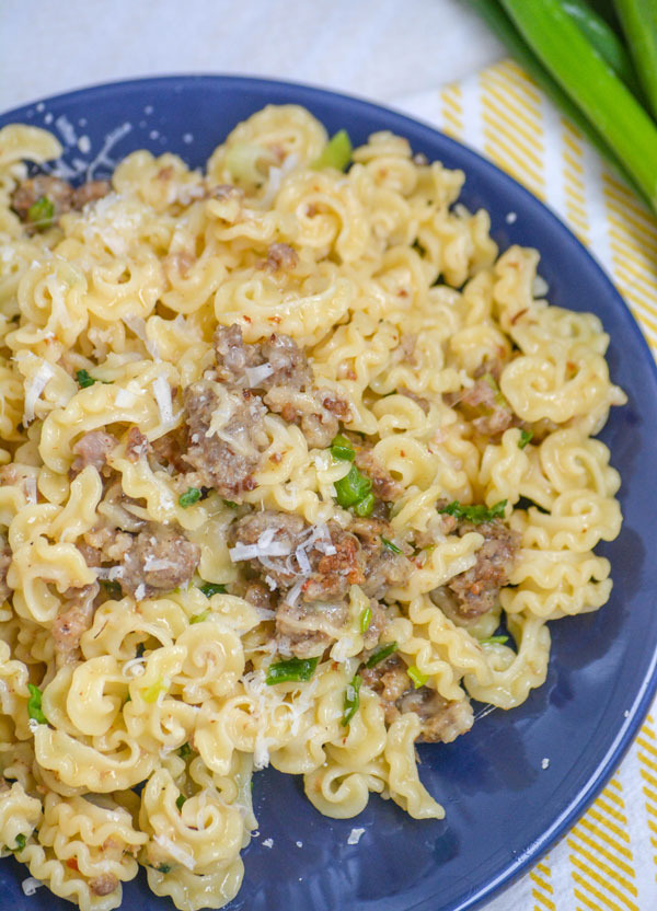 Simple Sausage & Parmesan Pasta Skillet