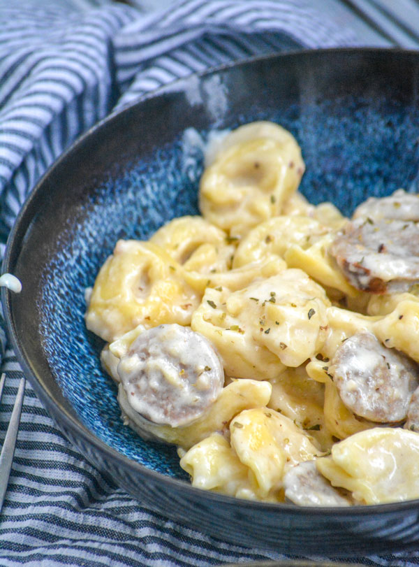 Spicy Italian Sausage Alfredo Tortellini