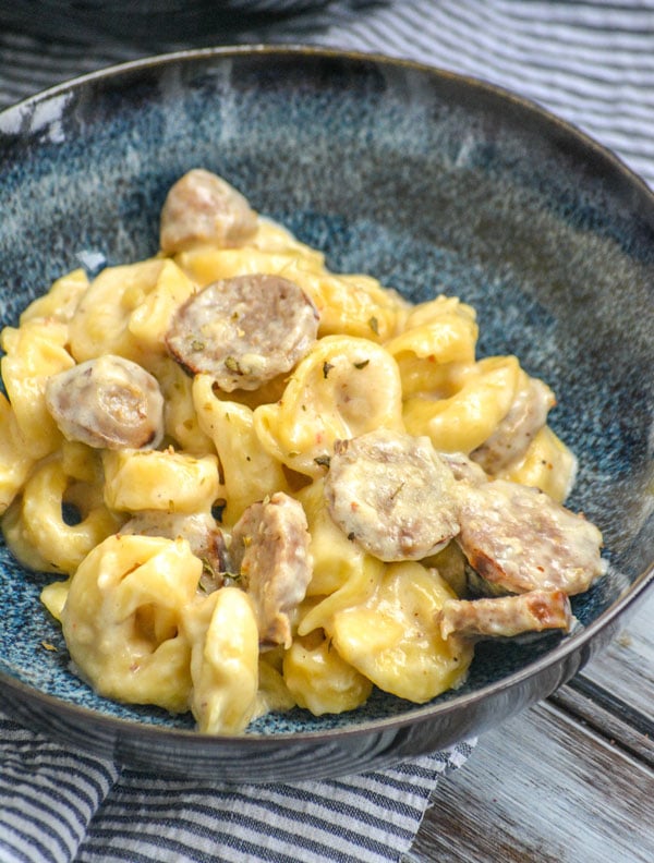 Spicy Italian Sausage Alfredo Tortellini