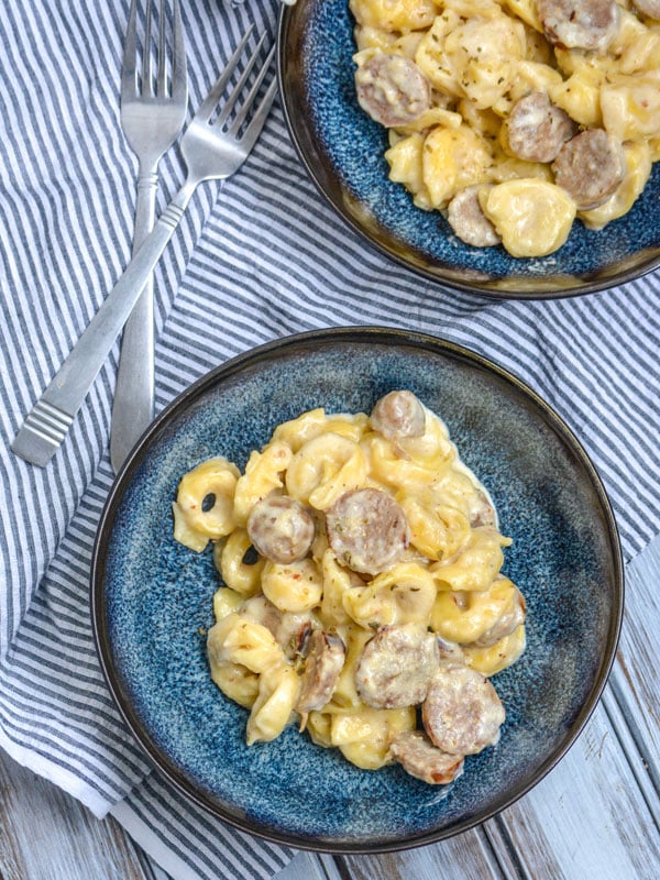 Spicy Italian Sausage Alfredo Tortellini