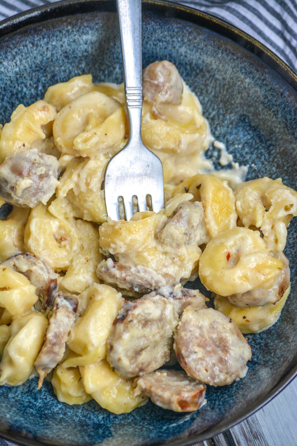 Spicy Italian Sausage Alfredo Tortellini