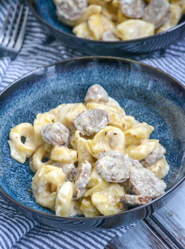 Spicy Italian Sausage Alfredo Tortellini