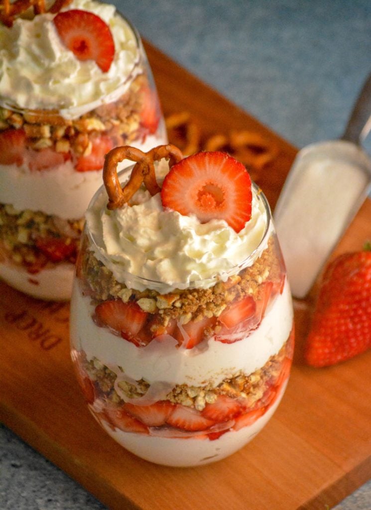 Strawberry Pretzel Salad Parfaits