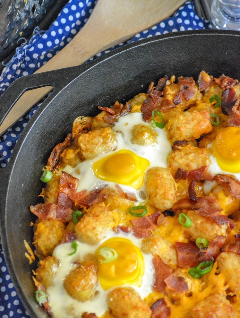 Bacon, Egg, Potato and Cheese Breakfast Skillet 