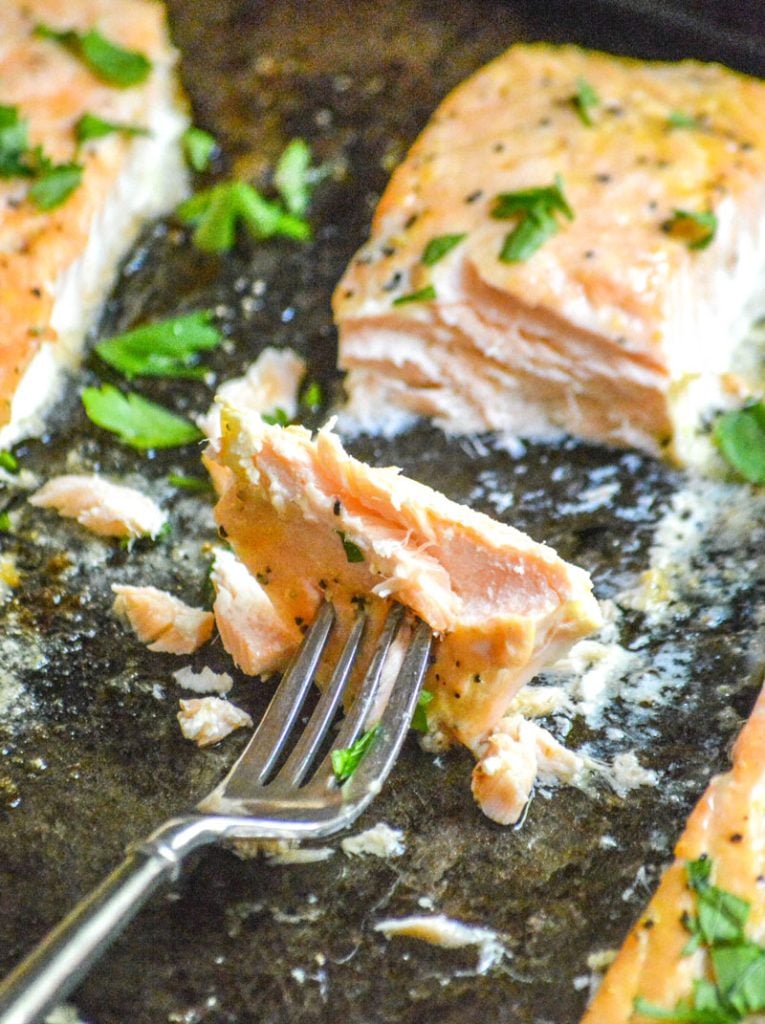 Oven Baked Buttery Lemon Pepper Salmon