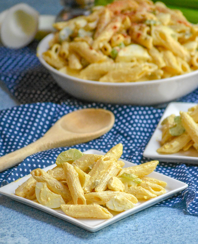 Deviled Egg Pasta Salad - 4 Sons 'R' Us