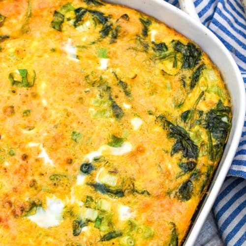 Spinach And Cheddar Egg Bake - 4 Sons 'R' Us