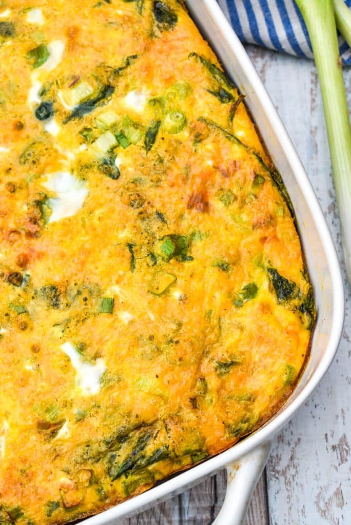 Spinach And Cheddar Egg Bake - 4 Sons 'R' Us