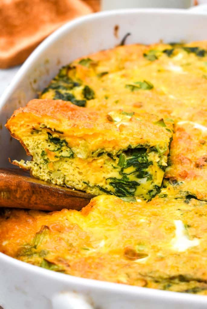 Spinach And Cheddar Egg Bake - 4 Sons 'R' Us