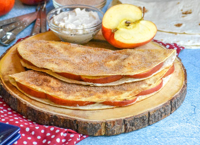 Apple Cheesecake Breakfast Quesadillas