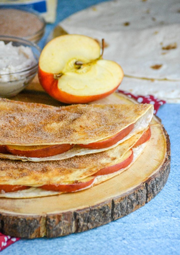 Apple Cheesecake Breakfast Quesadillas