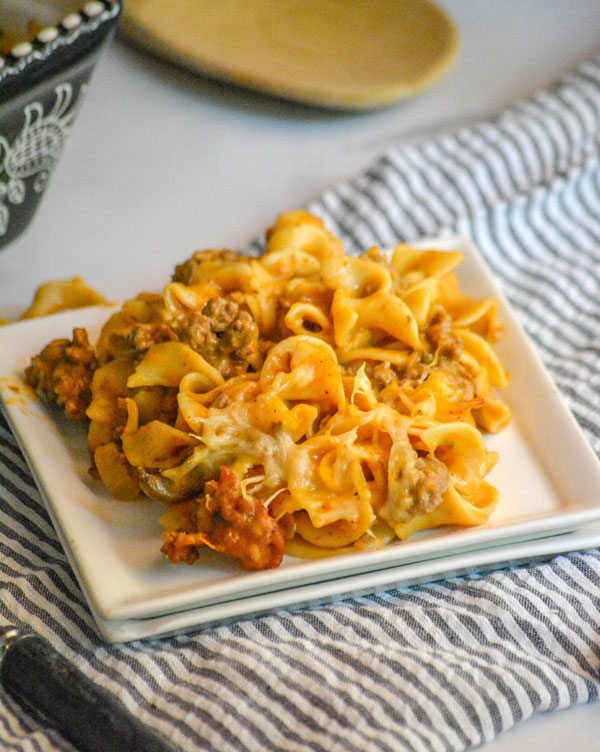 Beefy Cheesy Tomato Casserole