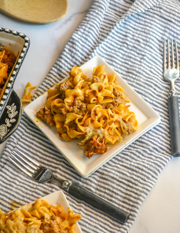 Beefy Cheesy Tomato Casserole