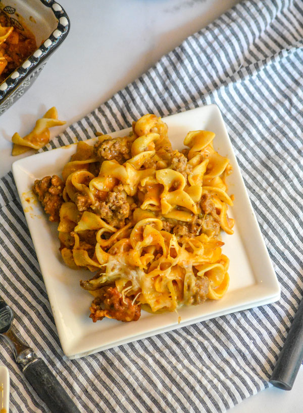 Beefy Cheesy Tomato Casserole