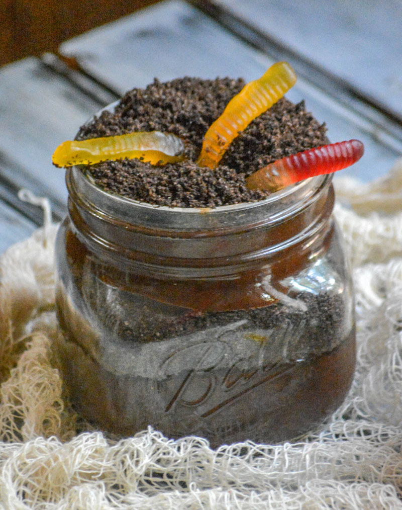 Creepy Crawly Dirt Cup Pudding Parfaits