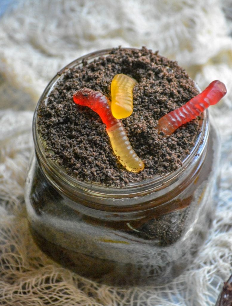 Creepy Crawly Dirt Cup Pudding Parfaits