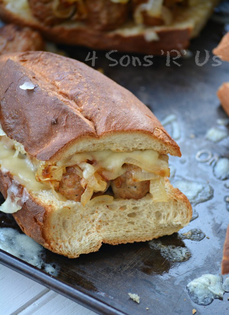 French Onion Meatball Sub Sandwiches - 4 Sons 'R' Us