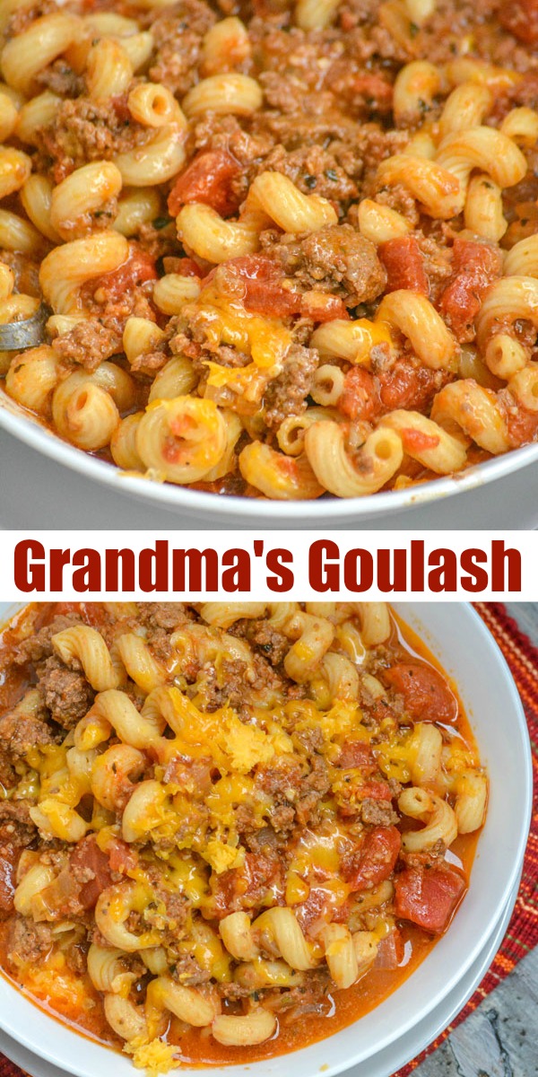 Looking for a new way to revive the age old combination of pasta & sauce? Grandma's American Goulash is the yummiest way to do just that. Ground beef, your favorite pasta, a blend of cheeses, made in a single pot and all in a savory tomato based sauce- what's not to go ga-ga for?!