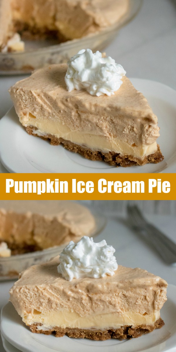 A delicious dessert, this Pumpkin Ice Cream Pie is a smooth, creamy pumpkin infused treat. Served on a sweet ginger snap crust, with a dollop of rich whipped cream, it's the ultimate dessert to serve on warm Fall evenings.