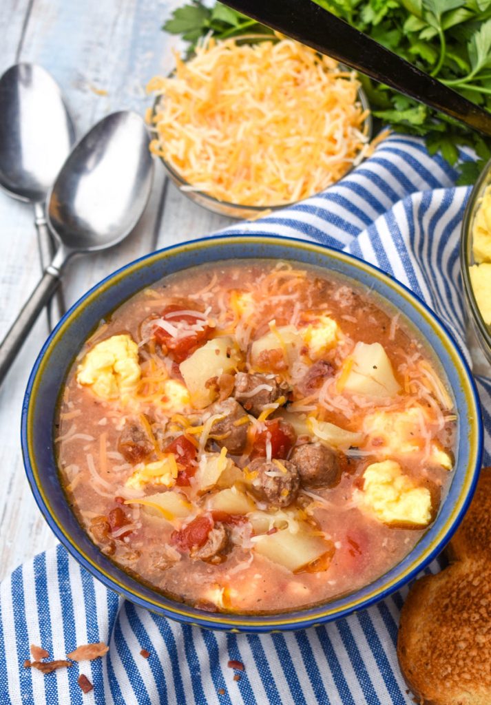 Slow Cooker Breakfast Soup - 4 Sons 'R' Us