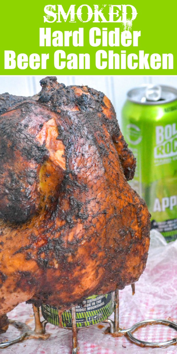 Give your grill a rest, and get your smoker back in action with this easy Smoked Hard Cider Beer Can Chicken. It’s the best chicken we’ve ever had, with every bite infused with sweet, smoky goodness. It’s a darn good dinner, but also perfect for a crowd at barbecues & game days.