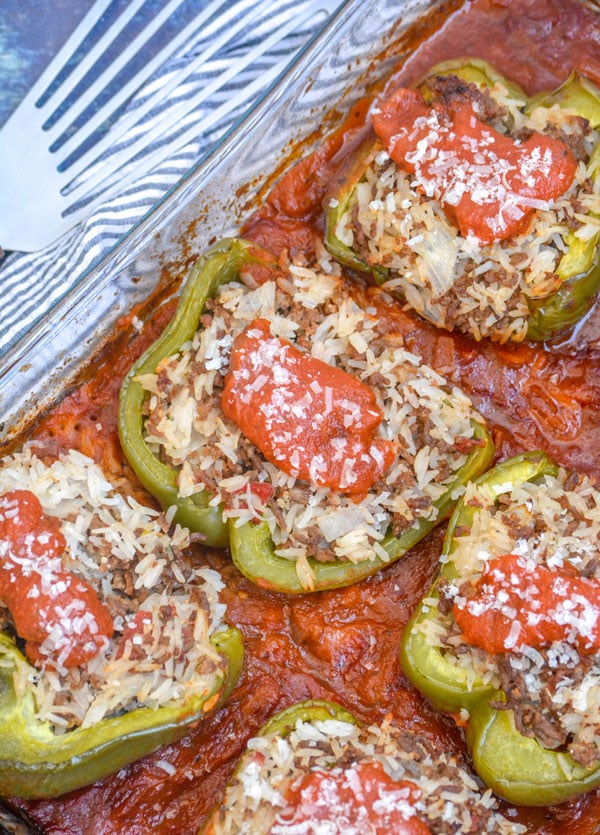 The Best Saucy Italian-Style Stuffed Peppers
