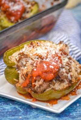 saucy Italian style stuffed pepper served on a small white plate
