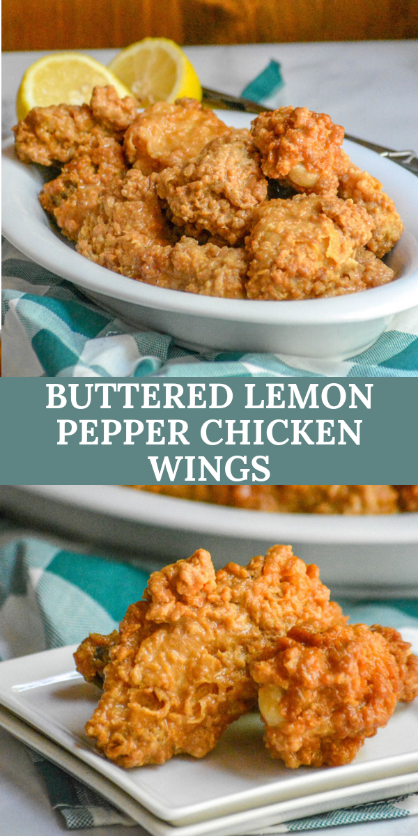 Wings are a perfect game day appetizer, or even a quick lunch or dinner idea. These Buttered Lemon Pepper Chicken Wings are perfect for whatever time of day you decide to serve them, and quick/easy enough- that even at the last minute, they’re still a yummy option!