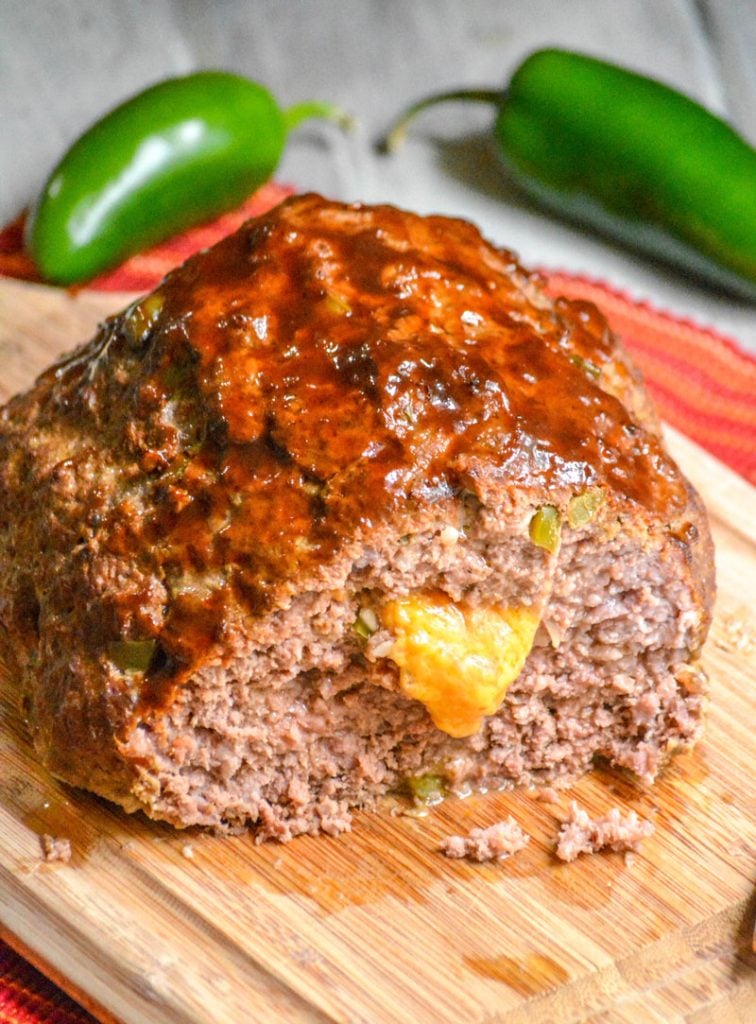 Buttermilk Jalapeno Cheddar Stuffed Smoked Meatloaf