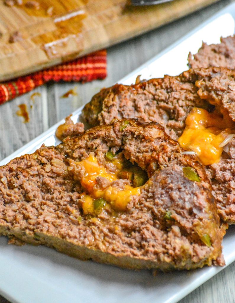 Buttermilk Jalapeno Cheddar Stuffed Smoked Meatloaf