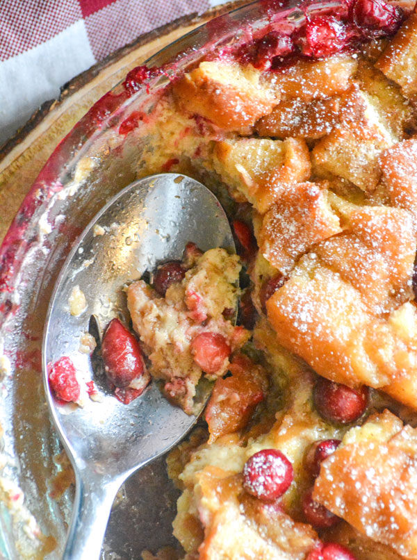 Cranberry Donut Bread Pudding