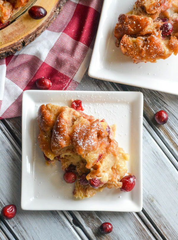 Cranberry Donut Bread Pudding