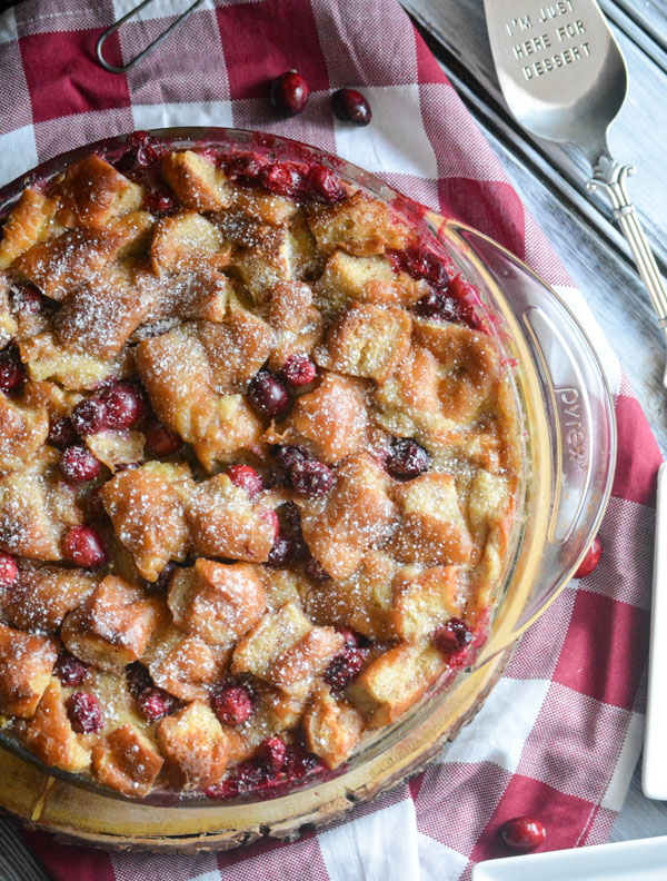 Cranberry Donut Bread Pudding