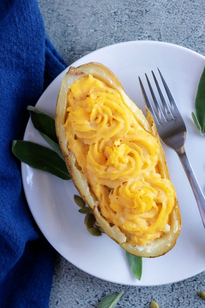  Pumpkin Parmesan Twice Baked Potatoes