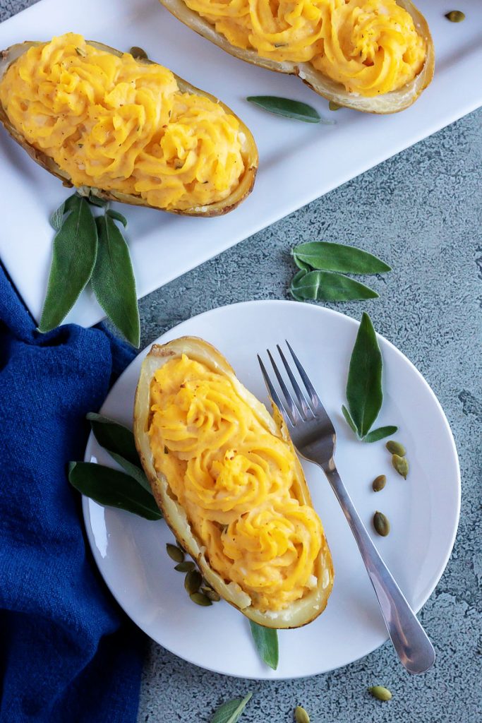  Pumpkin Parmesan Twice Baked Potatoes