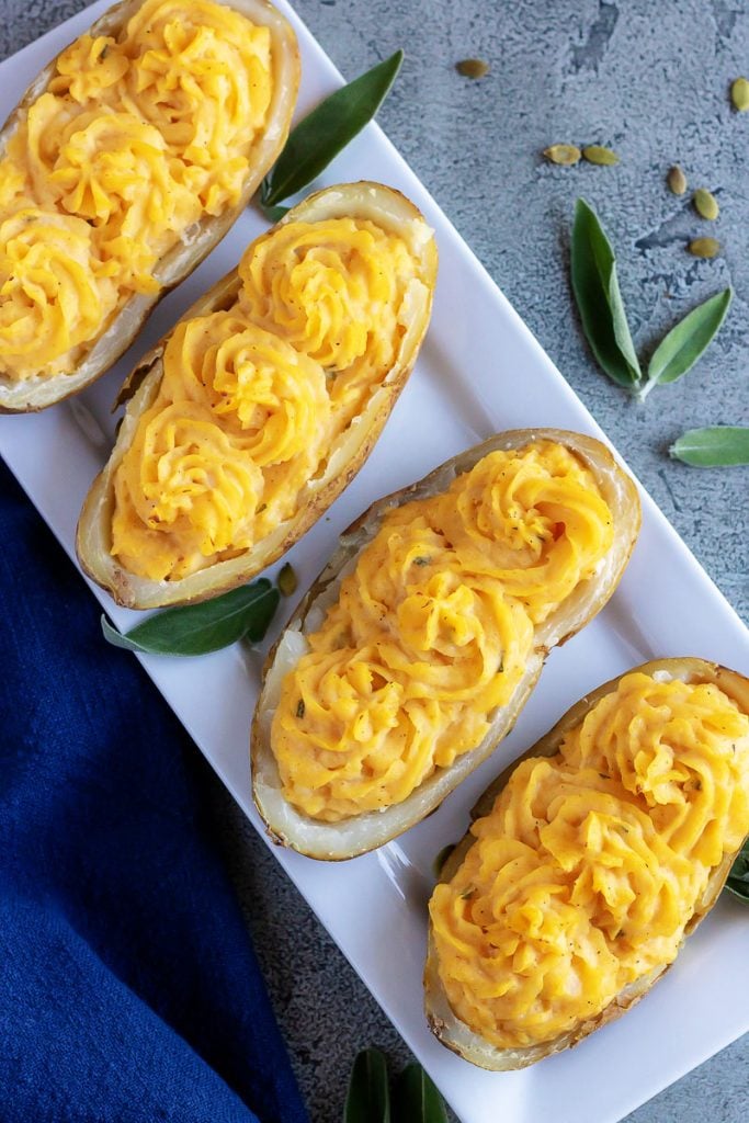  Pumpkin Parmesan Twice Baked Potatoes