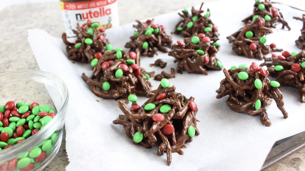 Holiday Nutella Haystack Cookies