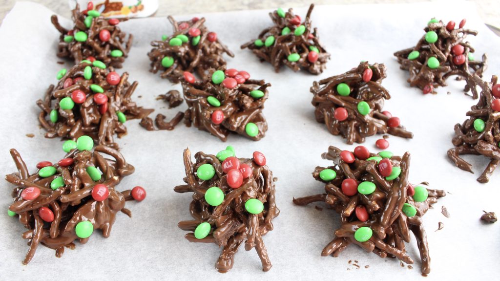 Holiday Nutella Haystack Cookies