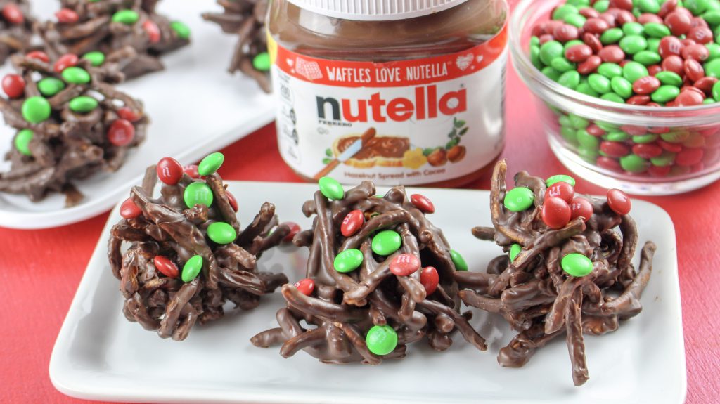 Holiday Nutella Haystack Cookies