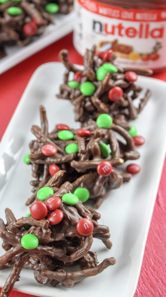 Holiday Nutella Haystack Cookies