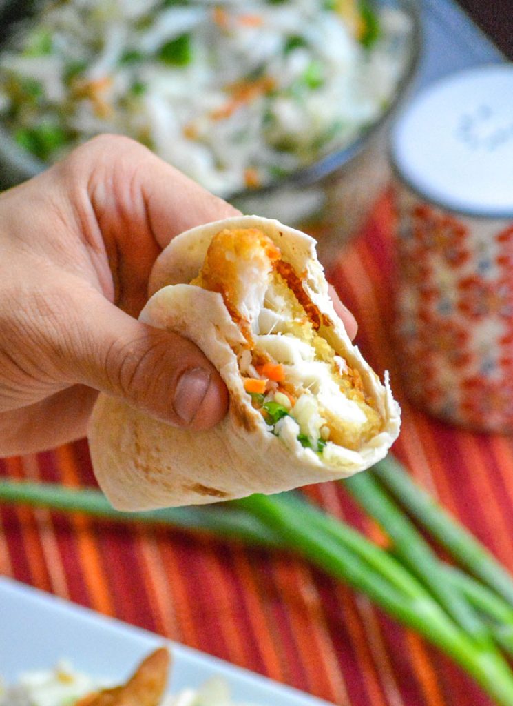 Beer-Battered Fish Tacos with Cilantro Slaw