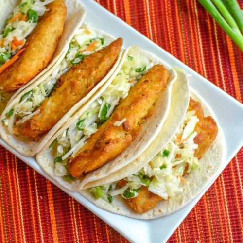 Beer Battered Fish Tacos With Cilantro Slaw 4 Sons R Us