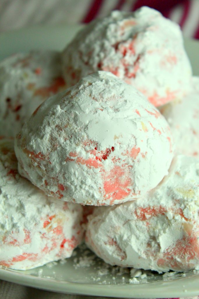 Peppermint Snowball Cookies