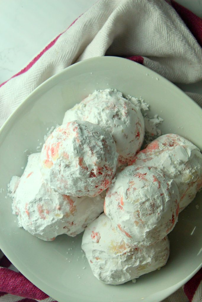 Peppermint Snowball Cookies