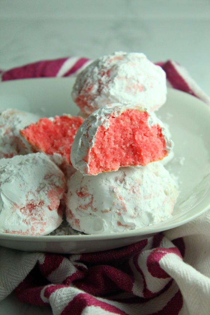 Peppermint Snowball Cookies