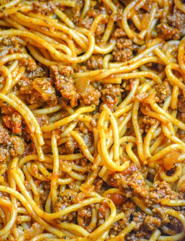 One Pot Spaghetti - 4 Sons 'R' Us