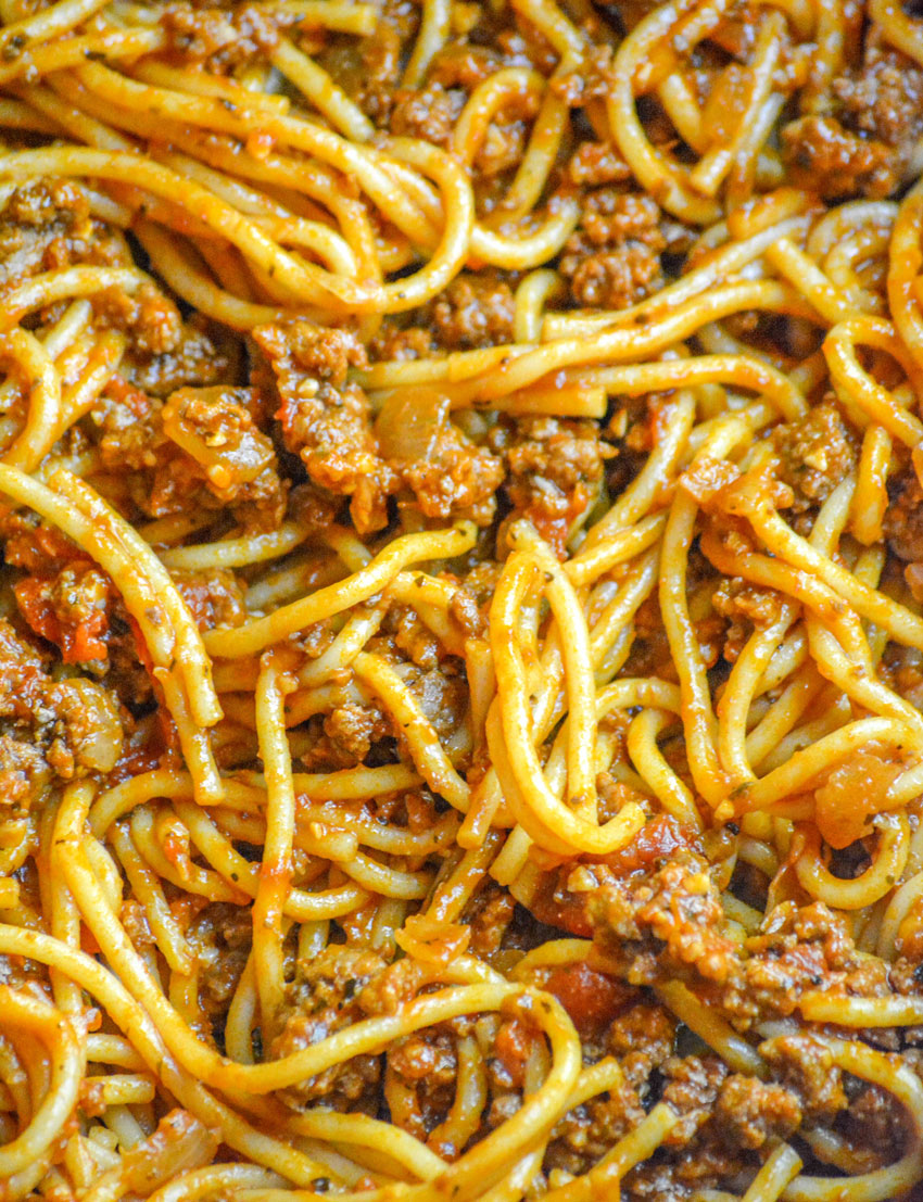 One Pot Spaghetti - 4 Sons 'R' Us
